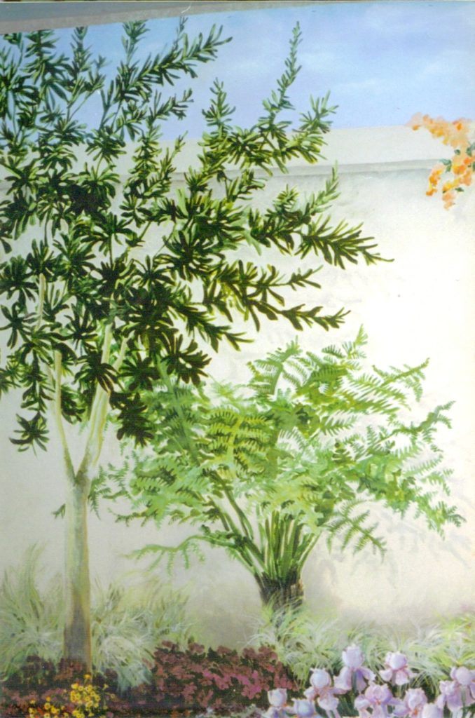 mural detail ferns